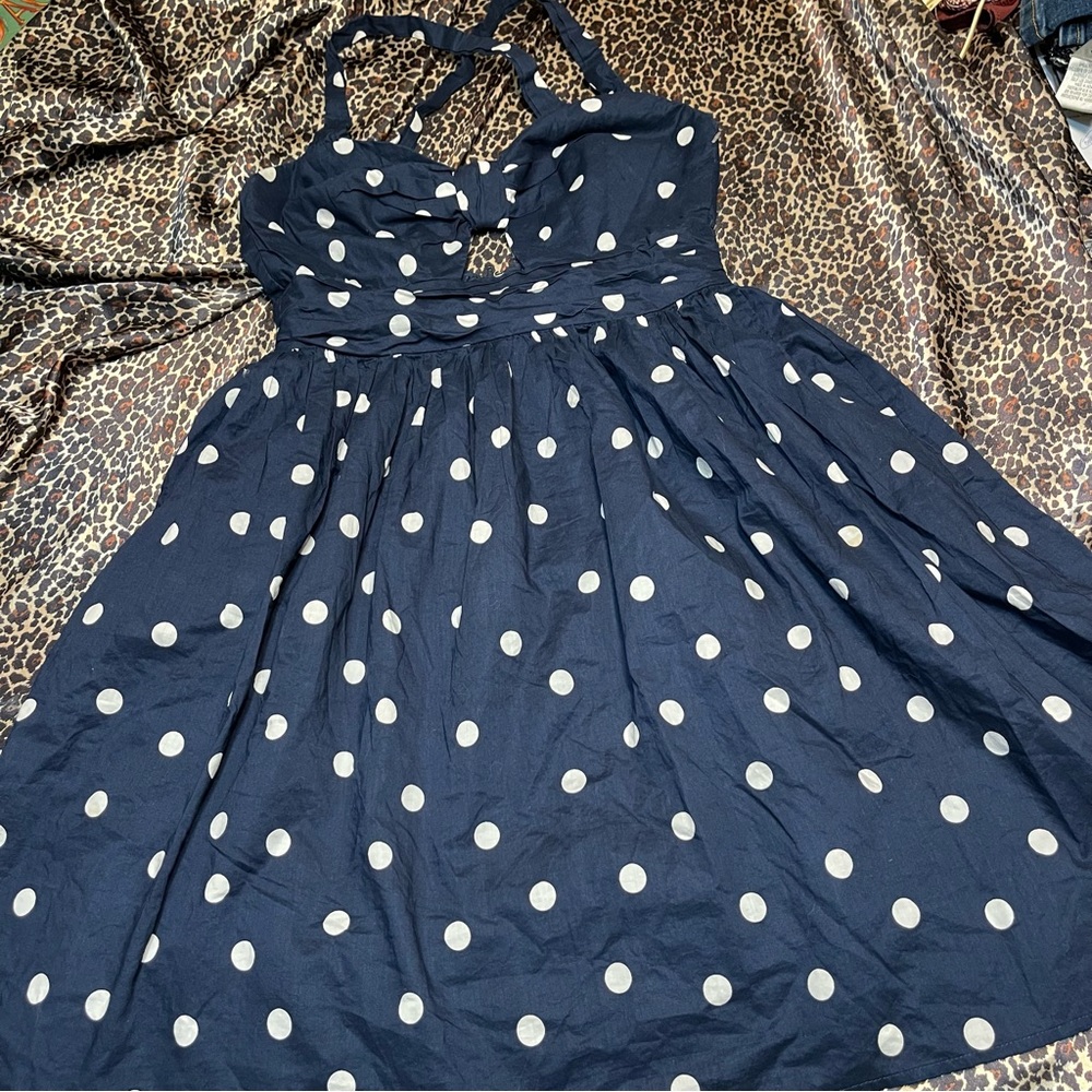 Whit Two Retro Pin Up Polka Dot Mini Dress